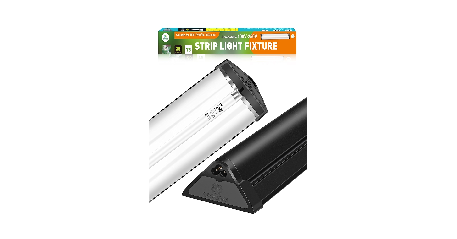 UVランプ REPTIZOO T5 UVB10 39W LIGHTING COMBOKIT REPTIZOO T5 HO UVB Lighting Combo Kit, Terrarium Hood Comes